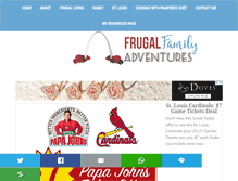 Tablet Screenshot of frugalfamilyadventures.com